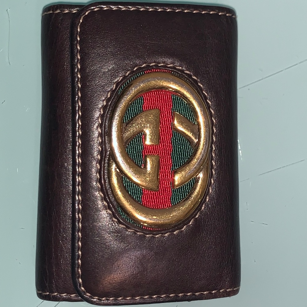 Gucci Leather GG Key Holder